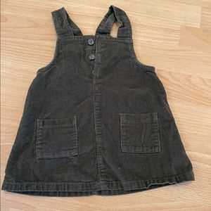 Old Navy 12-18M Green Corduroy Overall Dress